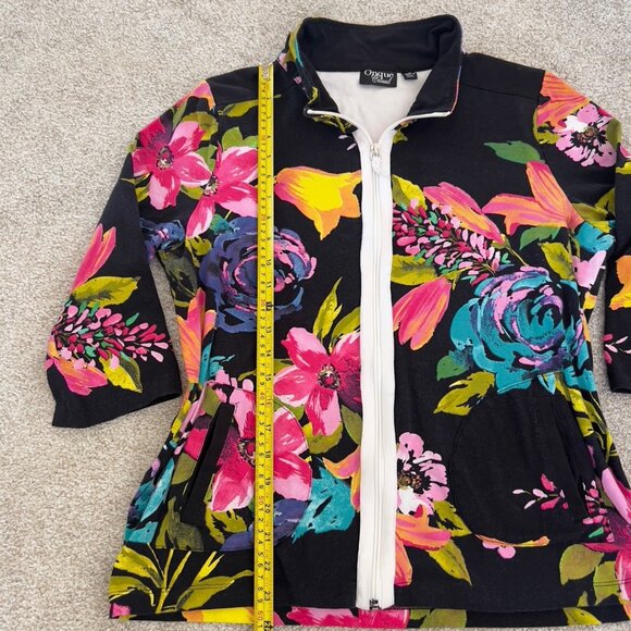Y2K Deadstock Lightweight Floral Retro Multicolor Zip-Up Jacket - Picture 10 of 10